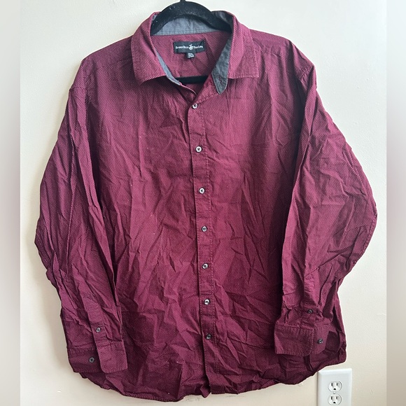 Beverly Hills Polo Club Men’s Red Dress Shirt 2XL - Picture 1 of 5